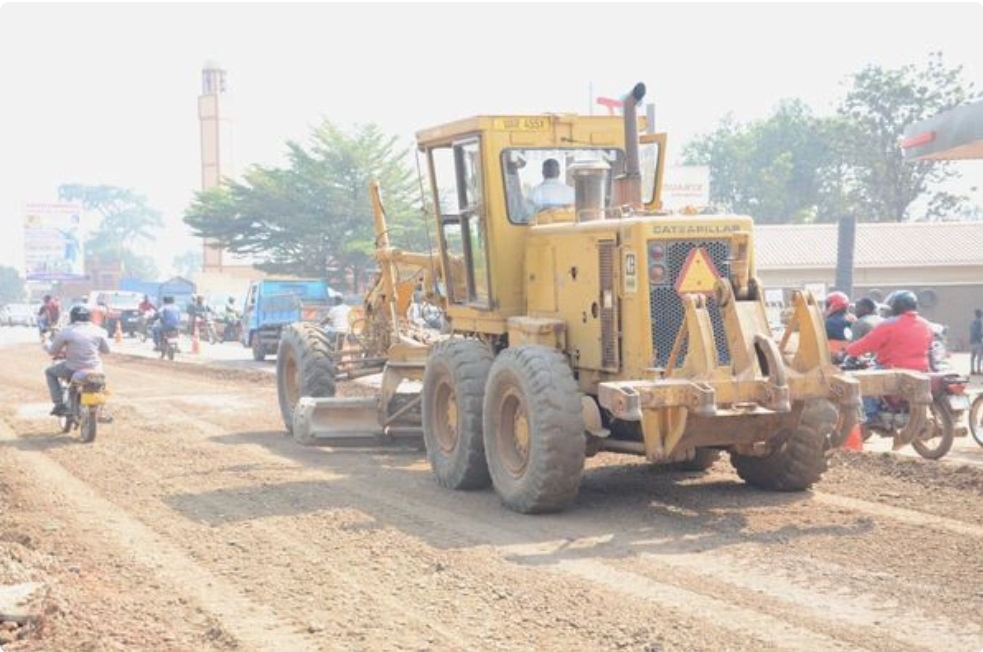 Road Section Where Besigye Planted Banana Suckers Gets Constructed