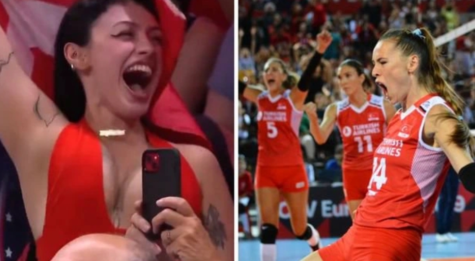 TV channel apologises after woman accidentally exposes herself during wild celebration