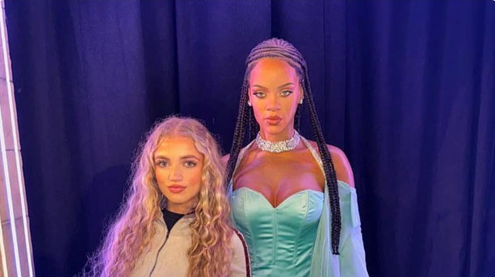 Princess Andre poses with Rihanna waxwork instead of dad Peter's