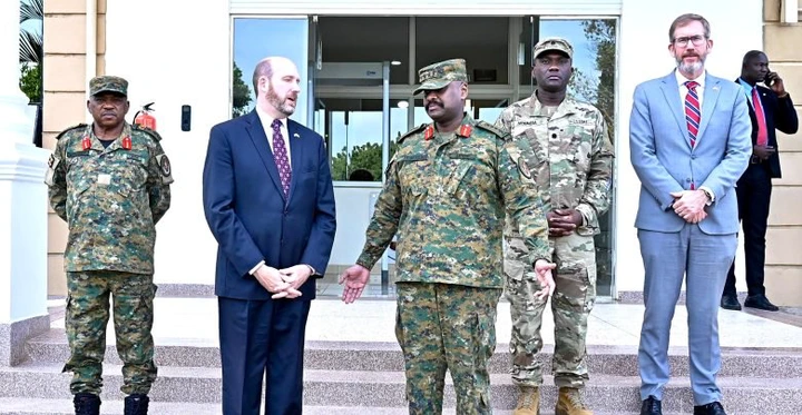 Gen Muhoozi Meets U.S. Envoy William Popp