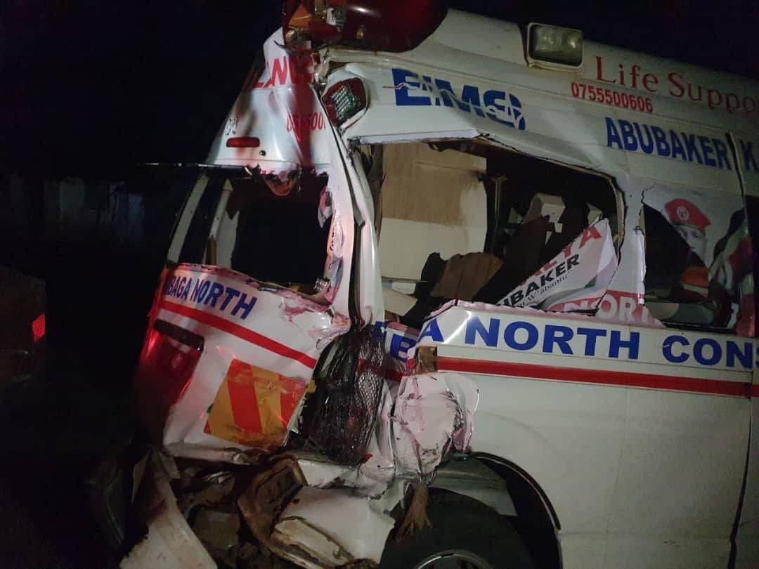 Driver Injured as Ambulance Donated by Rubaga North MP Kawalya is Involved in Accident