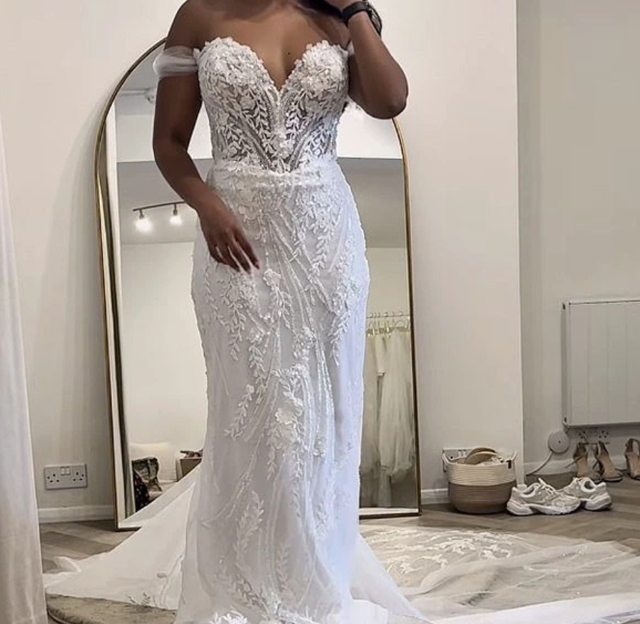 Love Island Sanam Harrinanan goes wedding dress shopping
