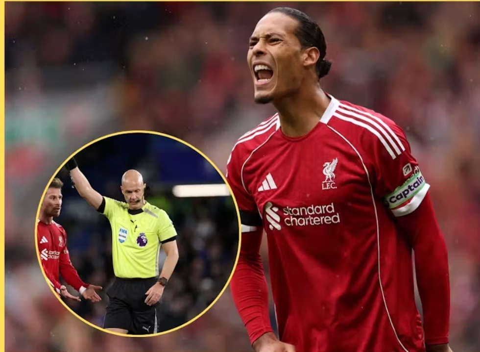 ‘How is that possible?’ – What Van Dijk said to Anthony Taylor after final whistle on Saturday