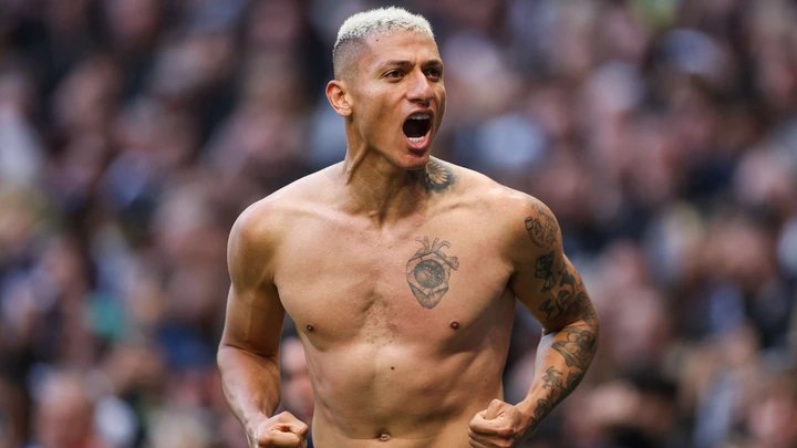 Richarlison makes Premier League history with unwanted stat after scoring last-minute goal for Tottenham and removing shirt while celebrating in Man Utd draw