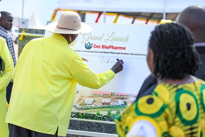 Museveni commissions Shs180b Dei Biopharma Starch Plant in Kamuli