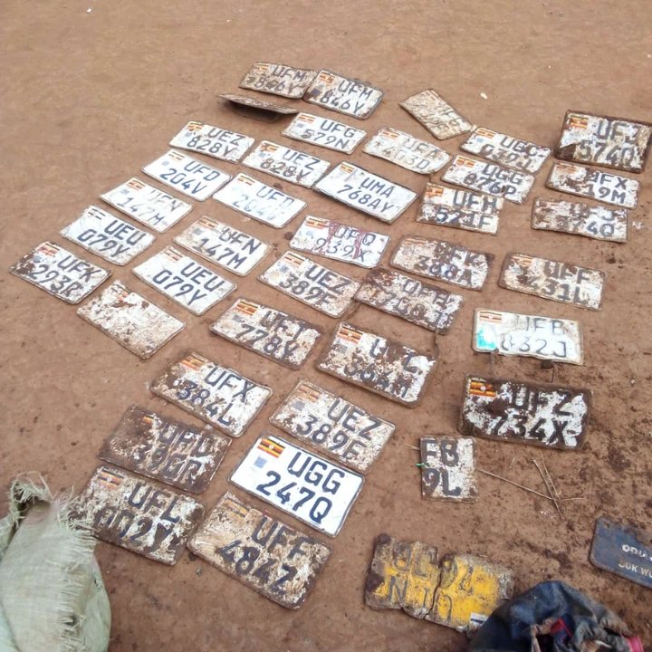JUST IN! Police Recover 40 Number Plates of Stolen Motorcycles in Oyam District.
