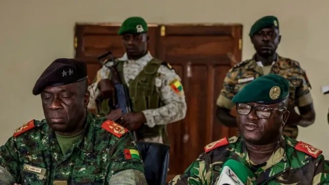 Soldiers seize power in Guinea-Bissau and detain the president.