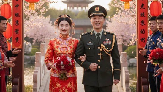 Chinese woman marries soldier who rescued her from earthquake debris when she was 11.