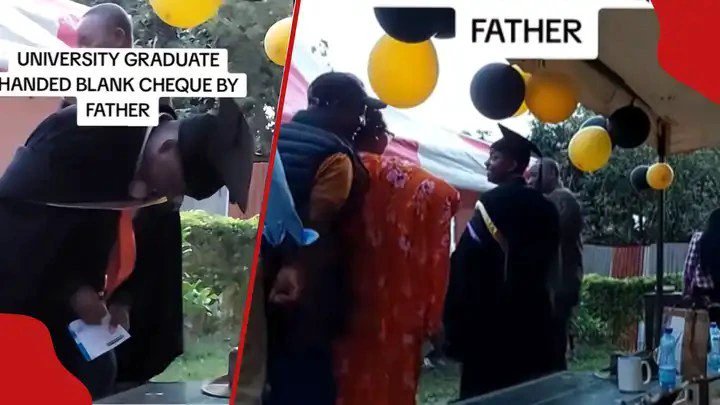 Father Hands Son a Blank Cheque at Graduation, Tells Him to Choose Any Amount
