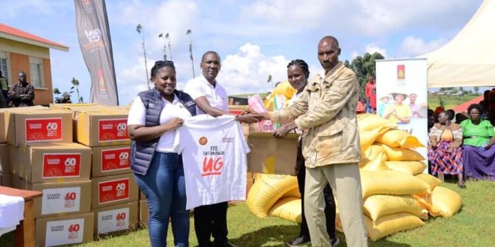 Uganda Breweries provides relief to 60 families after Sebei landslides