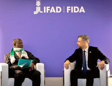 Finance Minister Kasaija Meets IFAD President Alvaro Lario in Rome