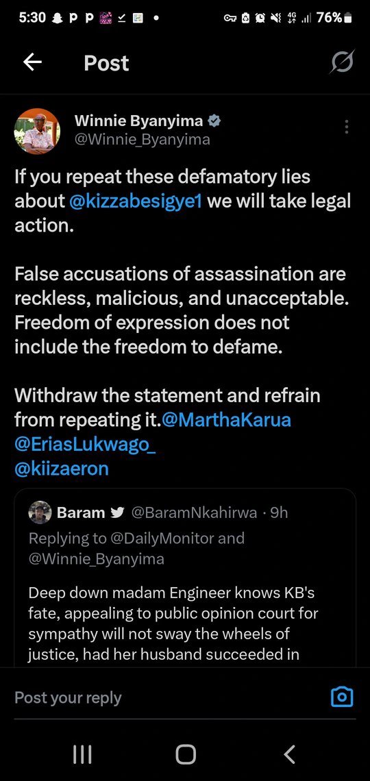 Apologise or We Meet in Court: Byanyima Dares Netizen Who Called Besigye an Assasin