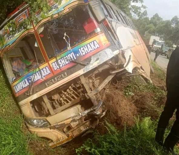 Two Killed in Deadly Bus Crash on Mbarara–Bushenyi Road