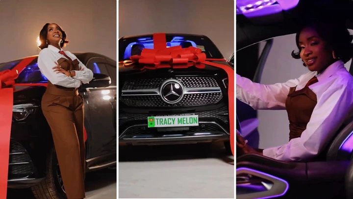 Tracy Melon unveils new Mercedes-Benz, thanks anonymous gifter