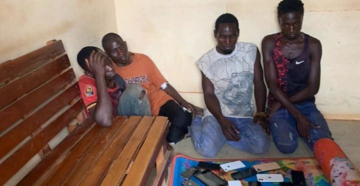 Four Arrested Over Phone and Bag Snatching Along Kampala–Masaka Highway