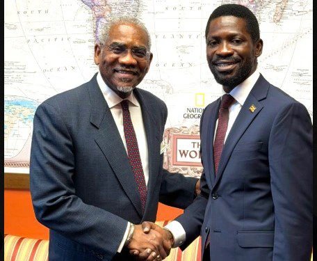 Bobi Wine Meets US Democratic Congressman Gregory Meeks