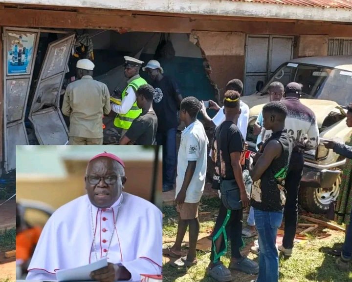 Archbishop Odama's vehicle knocked dead mobile money operator near Lacor
