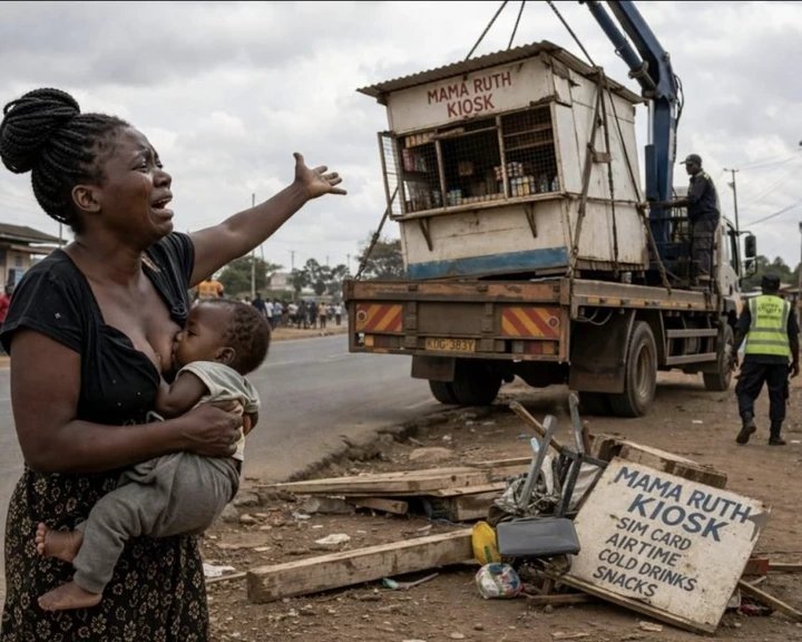 AI Image of Breastfeeding Vendor Sparks Heated Debate on Kampala Evictions