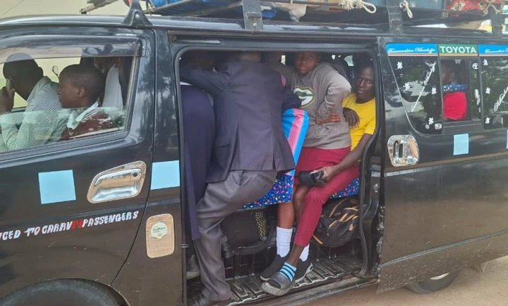 IBANDA: Police Arrests Driver for Carrying 35 Students, Jerrycans of Petrol in 14 Seater Taxi