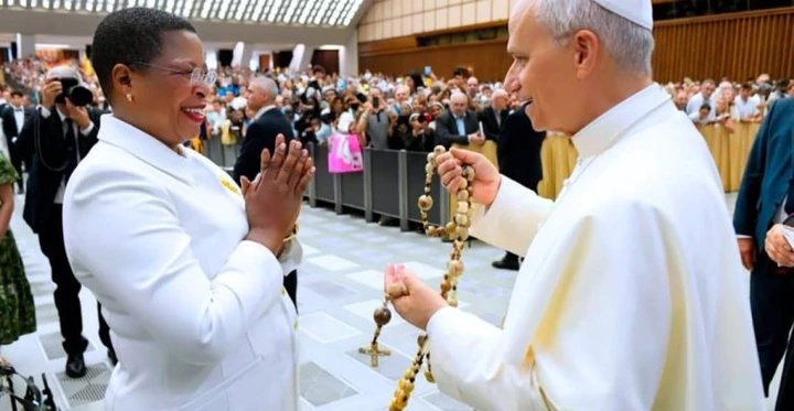 Among Meets Pope Leo XIV in Rome