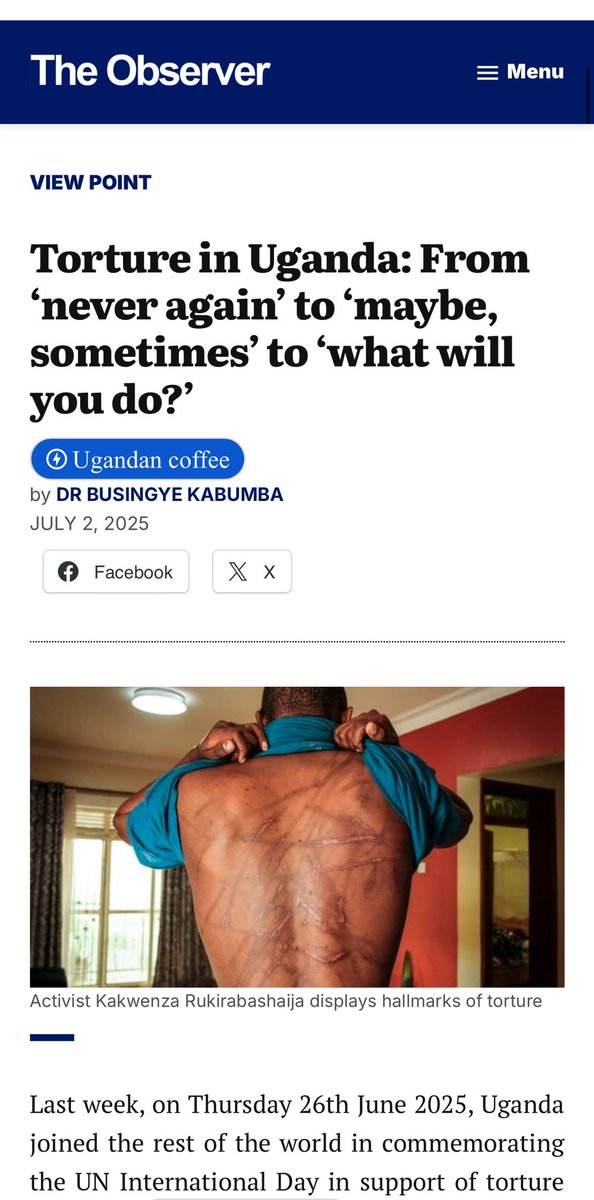 Torture Victim Awarded 172 Million Shillings in Damages