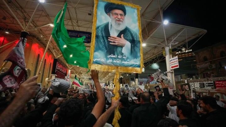 Khamenei’s coffin arrives in Iraq as US strikes hit Iran