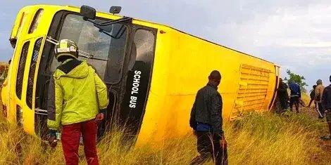 Bus full of students and Teachers involved in accident