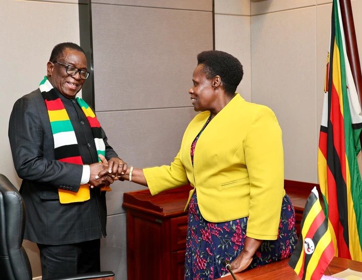 Uganda, Zimbabwe Renew Pan-African Commitment as Alupo Meets Mnangagwa