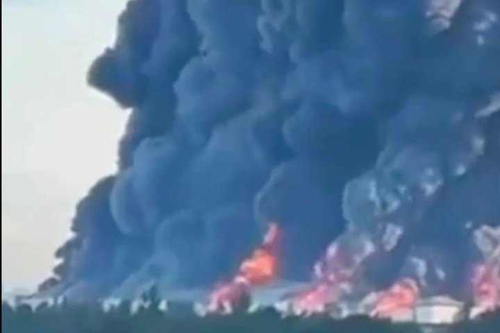 Russia on fire as Ukraine launches huge strike hitting country's 'Amazon' and port