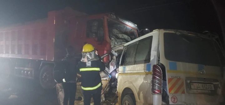 14 dead, four injured as taxi and Sino truck collide head-on along Kampala–Masaka Highway