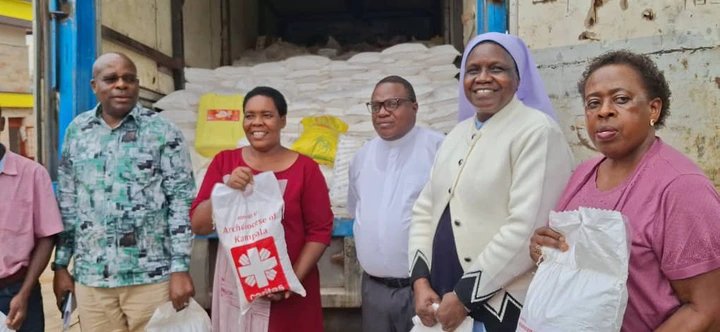 Kampala, Kasana-Luweero Dioceses Donate 11 Tonnes of Food to Hunger-Stricken Karamoja