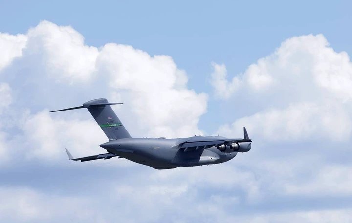 US military transport plane lands in Moscow